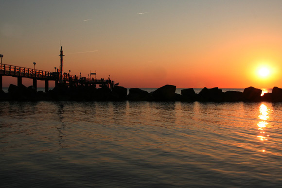 Sonnenuntergang an der Seebrücke