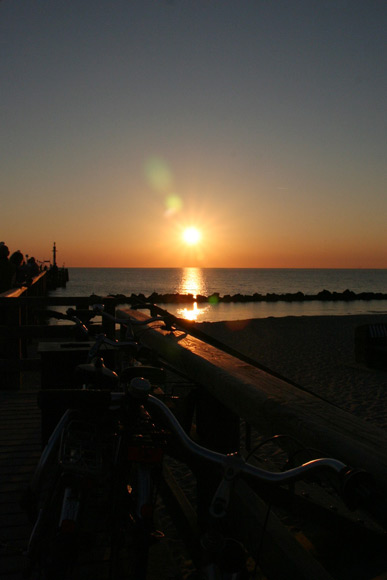 Sonnenuntergang an der Seebrücke