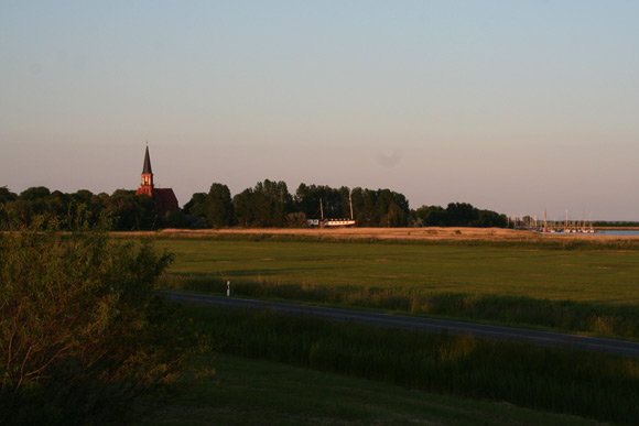 Wustrow im Sonnenuntergang